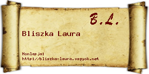 Bliszka Laura névjegykártya